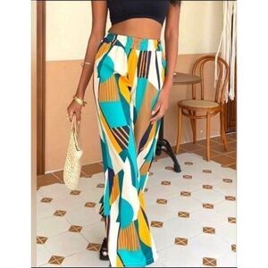 Ladies boho wide leg pants sz medium